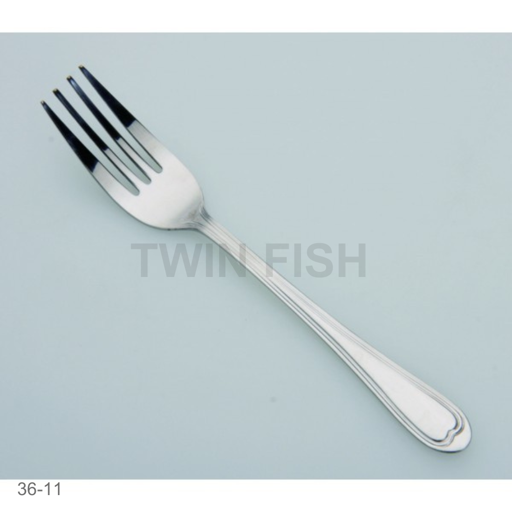 Twin Fish ช้อนส้อมลาย 3611 นาคราช – ส้อมเค้ก
