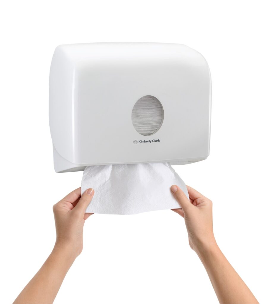 Kimberly Clark – กล่องกระดาษเช็ดมือ Aquarius M-Fold Single Clip