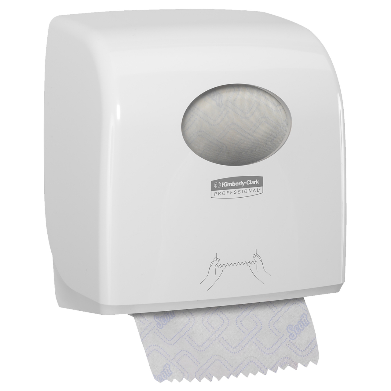 Kimberly Clark - กล่องกระดาษเช็ดมือแบบม้วน แกนล๊อค AQRS SLIMROLL