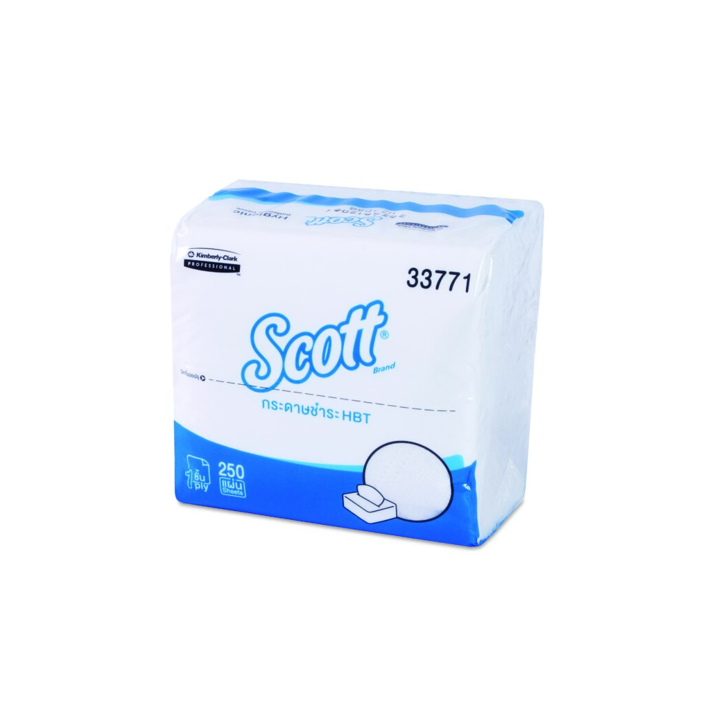 Kimberly Clark – กระดาษชำระแผ่น Scott HBT 1 Ply