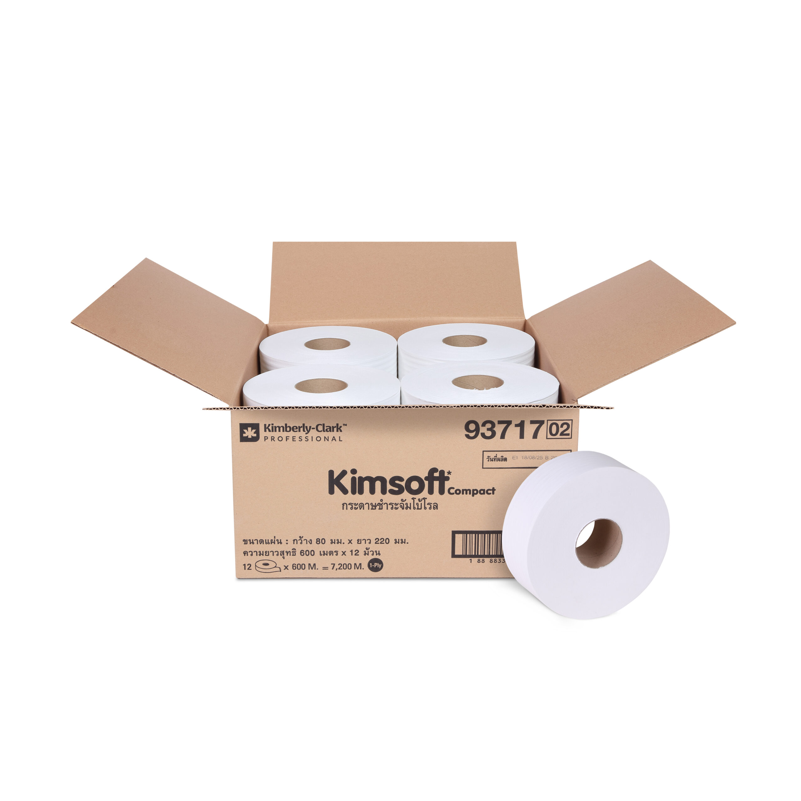 Kimberly Clark - กระดาษชำระม้วนใหญ่ Kimsoft JRT Compact 1 Ply