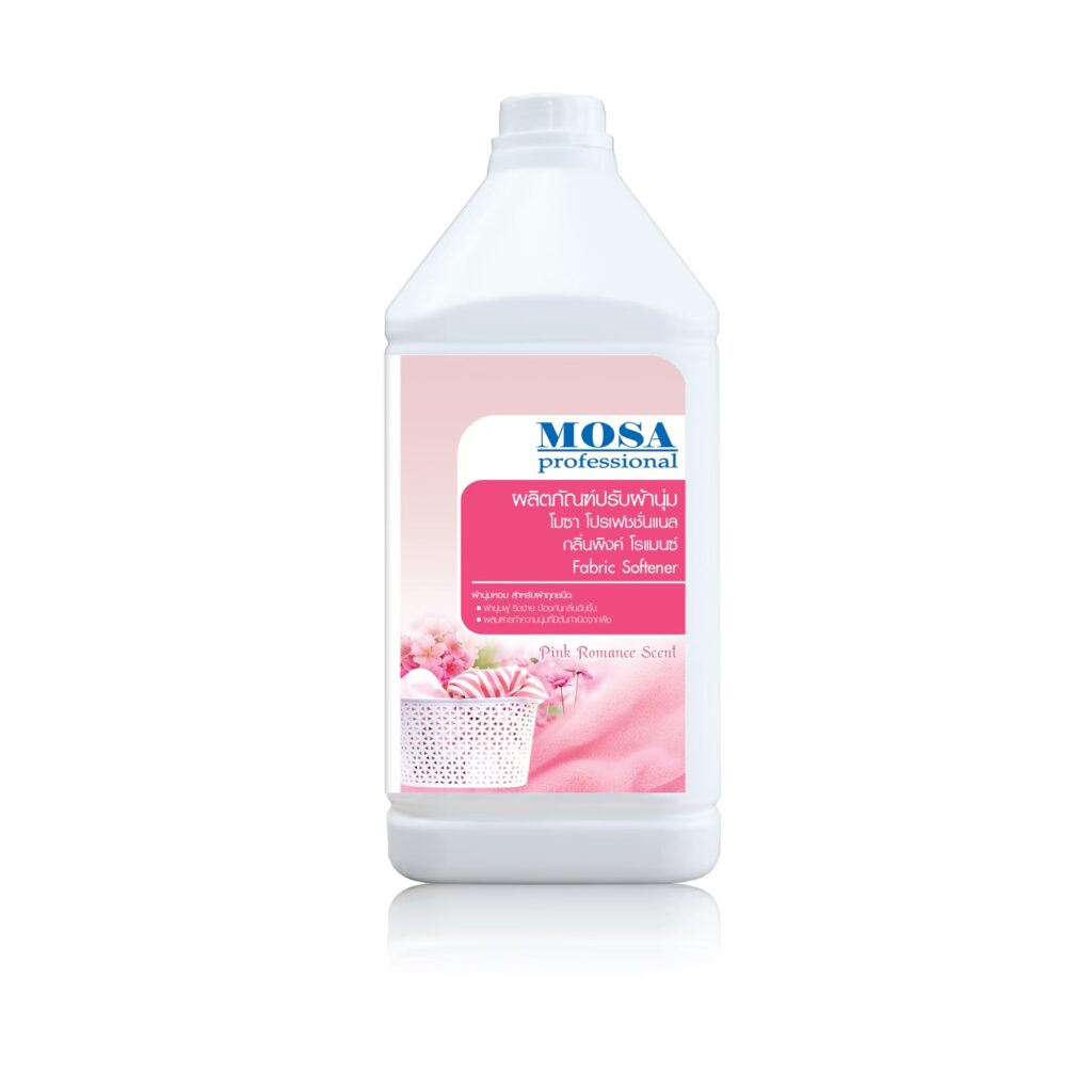 Mosa น้ำยาปรับผ้านุ่มกลิ่นพิงค์ โรแมนซ์ 3.8 ลิตร