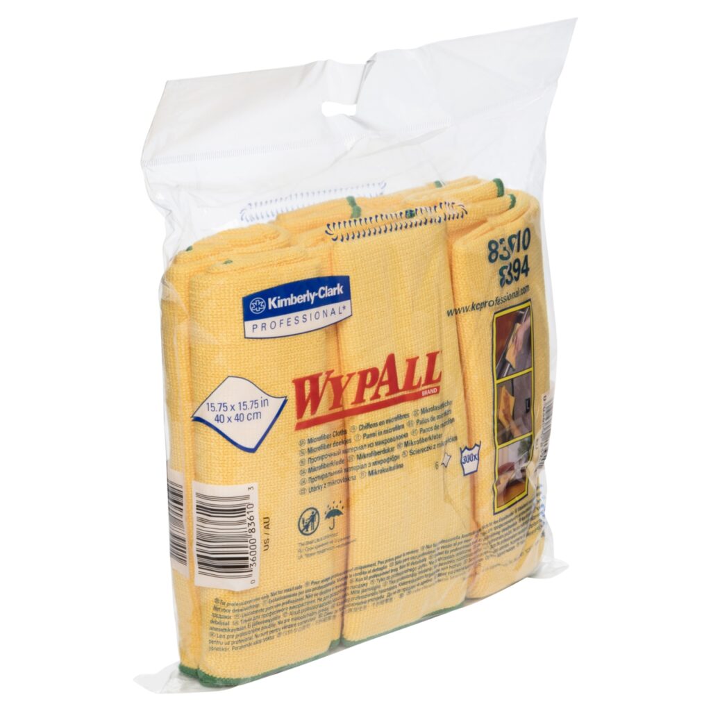 Kimberly Clark – WYPALL Microfiber Cloths ผ้าไมโครไฟเบอร์ สีเหลือง