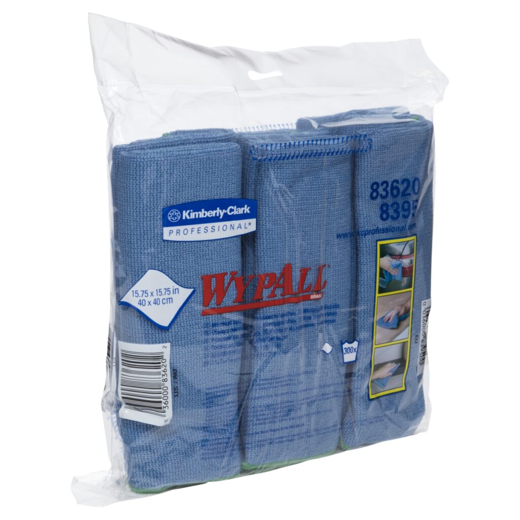 Kimberly Clark – WYPALL Microfiber Cloths ผ้าไมโครไฟเบอร์ สีน้ำเงิน