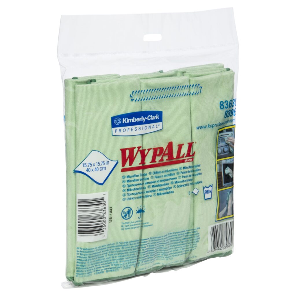 Kimberly Clark – WYPALL Microfiber Cloths ผ้าไมโครไฟเบอร์ สีเขียว