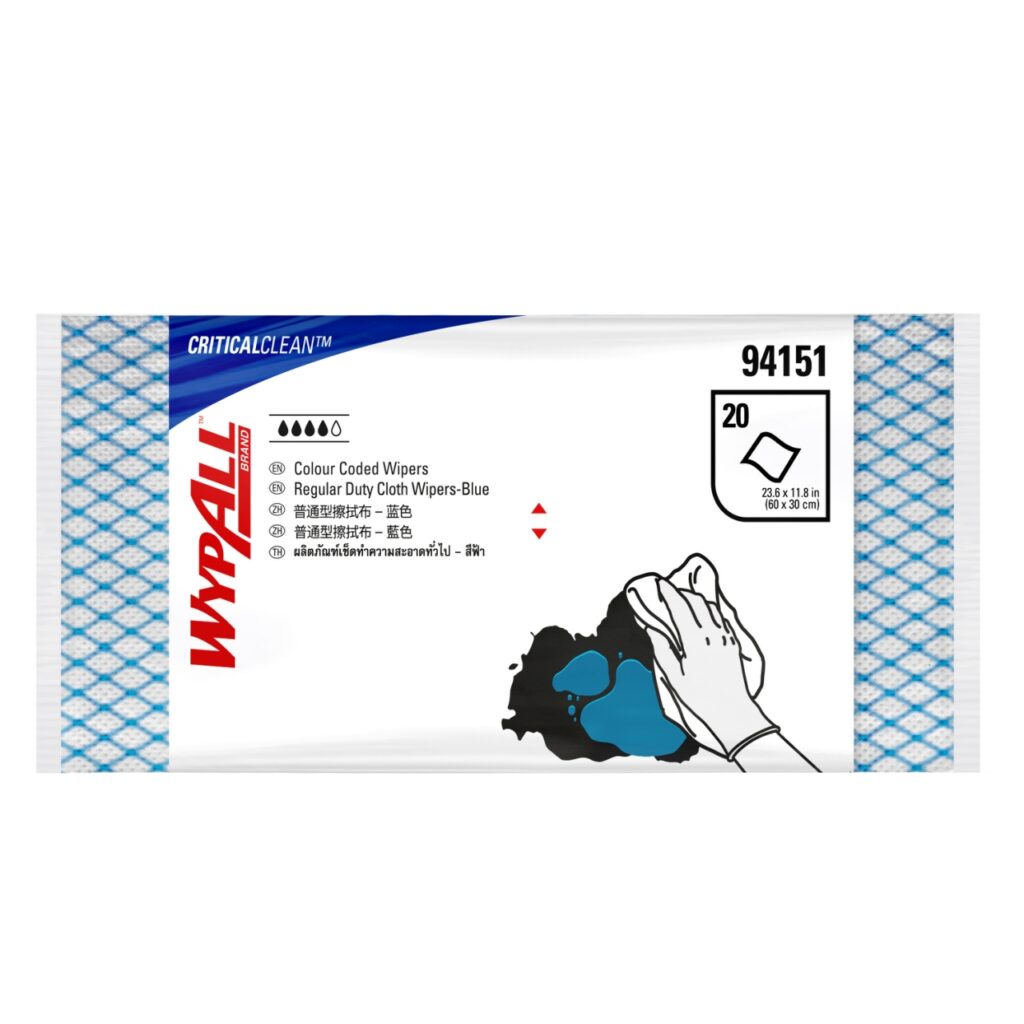 Kimberly Clark – WYPALL Colour Coded Wipers ผ้าเช็ดอเนกประสงค์ สีฟ้า